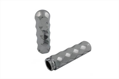 V-Twin - 28-0586 - Billet Faceted Style Grip Set